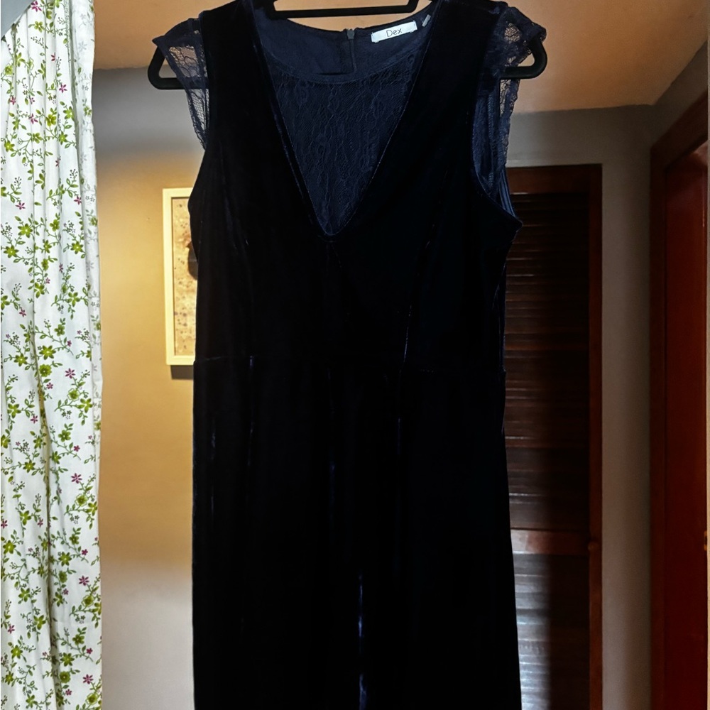 Dex Navy Blue Lace Dress